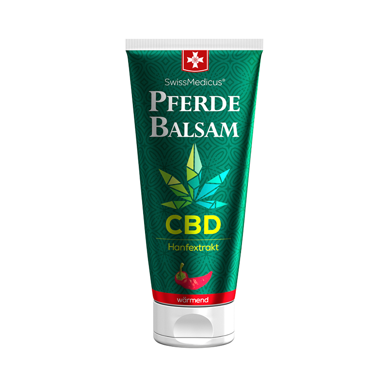 Verwarmende paardenbalsem met CBD