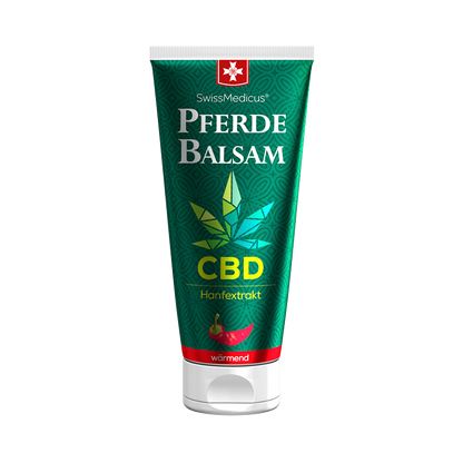 Verwarmende paardenbalsem met CBD